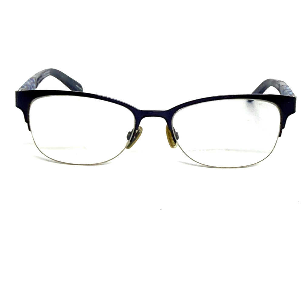 Kate Spade Valary GF5 Navy Blue Metal Half Rim Eyeglasses Frames 49-16 135 20456